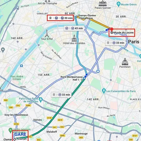 2 Pieces Lumineux Aux Portes De Paris アパート